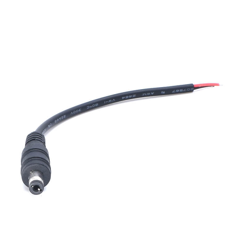 Elecbee DC5.5*2.1mm Male Connector DC Power Cable 15cm 0.3mm2 DC12V Single end Cable